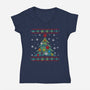 Ugly Rpg Christmas-womens v-neck tee-Vallina84