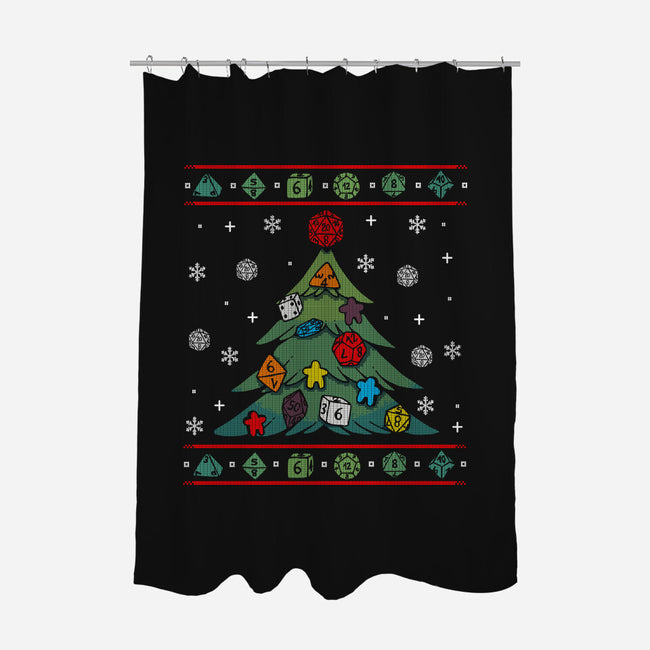 Ugly Rpg Christmas-none polyester shower curtain-Vallina84