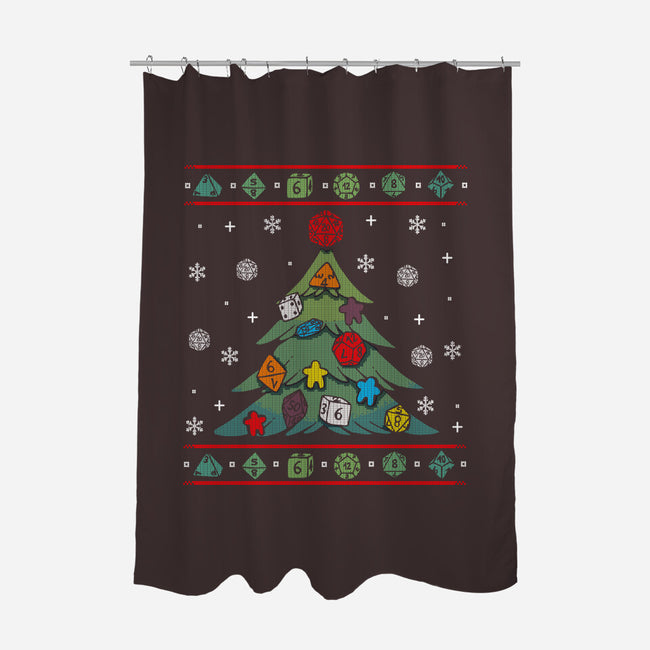 Ugly Rpg Christmas-none polyester shower curtain-Vallina84