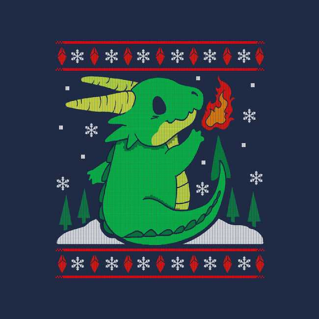 Ugly Dragon Christmas-none glossy sticker-Vallina84