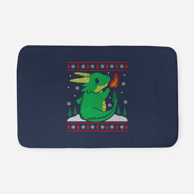 Ugly Dragon Christmas-none memory foam bath mat-Vallina84
