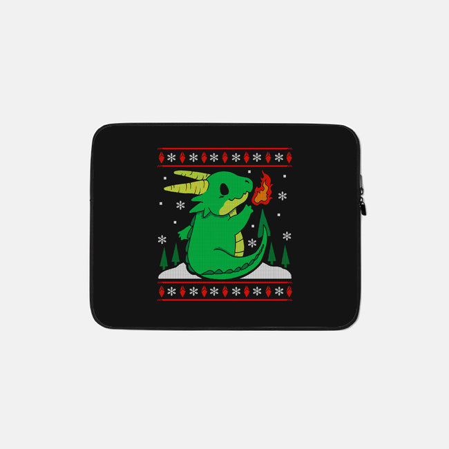 Ugly Dragon Christmas-none zippered laptop sleeve-Vallina84