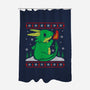 Ugly Dragon Christmas-none polyester shower curtain-Vallina84