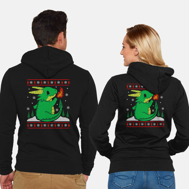 Ugly Dragon Christmas-unisex zip-up sweatshirt-Vallina84