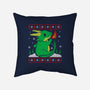 Ugly Dragon Christmas-none removable cover w insert throw pillow-Vallina84