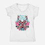 Here To Sleigh-womens v-neck tee-momma_gorilla