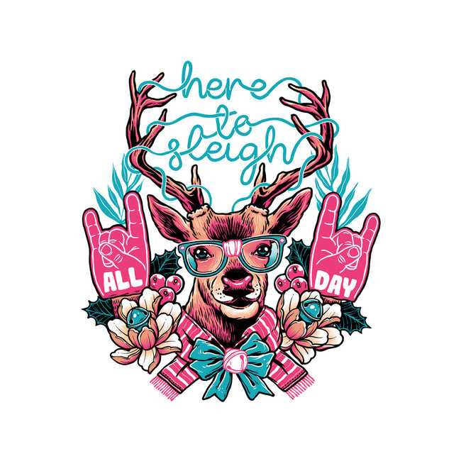 Here To Sleigh-womens v-neck tee-momma_gorilla