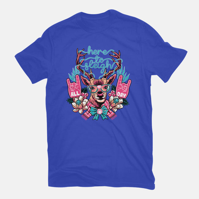 Here To Sleigh-youth basic tee-momma_gorilla