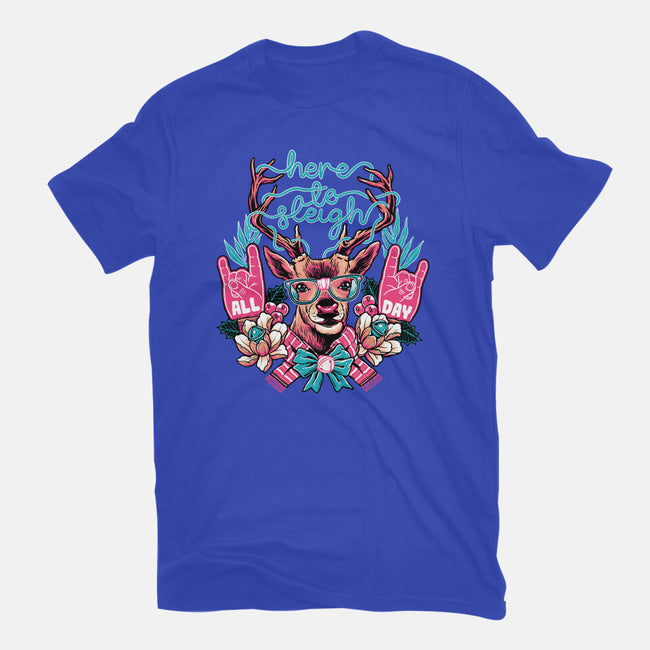 Here To Sleigh-womens basic tee-momma_gorilla