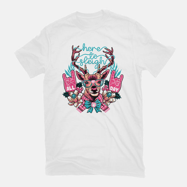 Here To Sleigh-womens basic tee-momma_gorilla