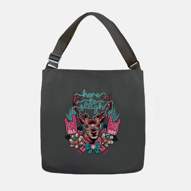 Here To Sleigh-none adjustable tote bag-momma_gorilla
