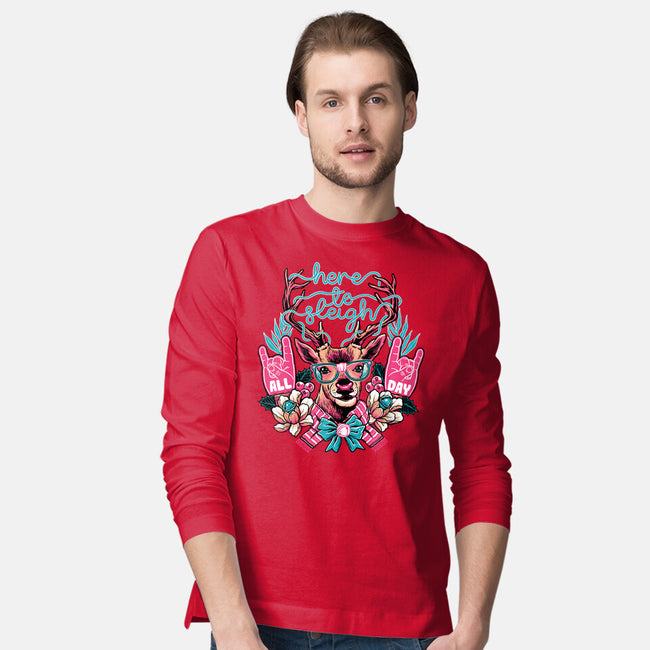Here To Sleigh-mens long sleeved tee-momma_gorilla