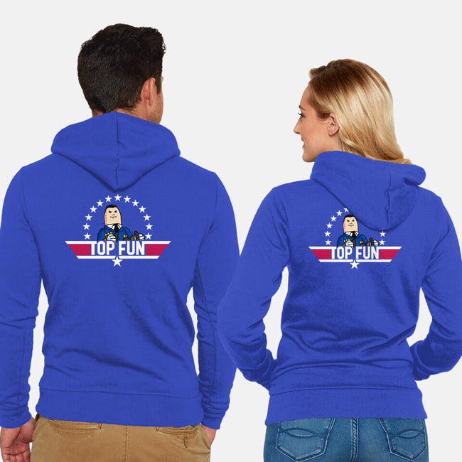 Top Fun-unisex zip-up sweatshirt-Raffiti