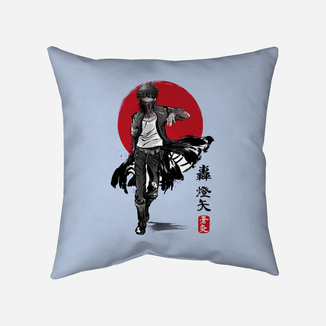 Dabi Sumi-E-none removable cover throw pillow-DrMonekers