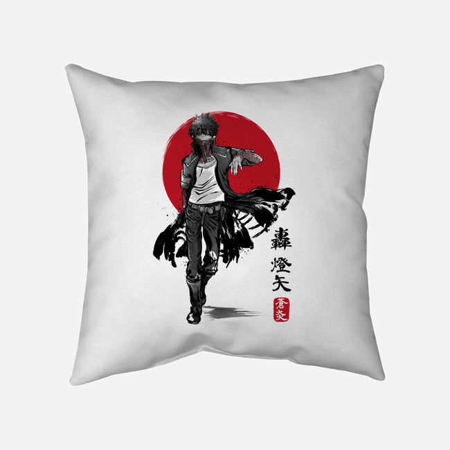 Dabi Sumi-E-none removable cover throw pillow-DrMonekers