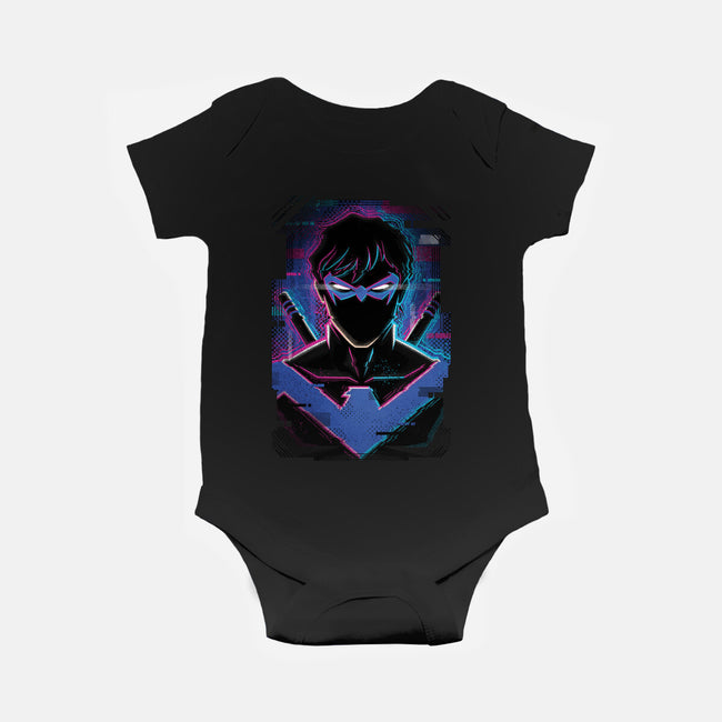 Nightwing Glitch-baby basic onesie-danielmorris1993