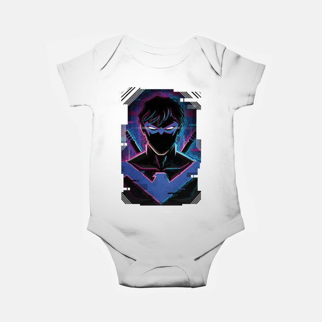 Nightwing Glitch-baby basic onesie-danielmorris1993