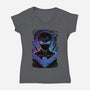 Nightwing Glitch-womens v-neck tee-danielmorris1993