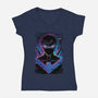 Nightwing Glitch-womens v-neck tee-danielmorris1993