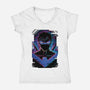 Nightwing Glitch-womens v-neck tee-danielmorris1993