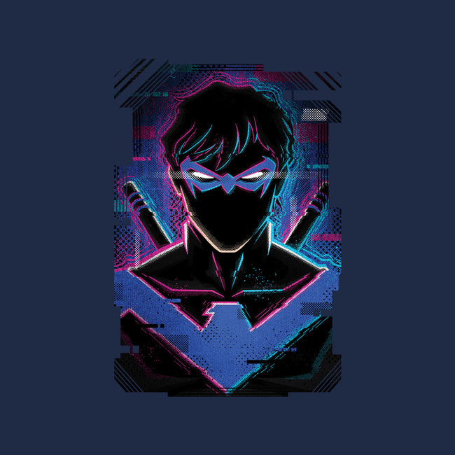 Nightwing Glitch-none memory foam bath mat-danielmorris1993