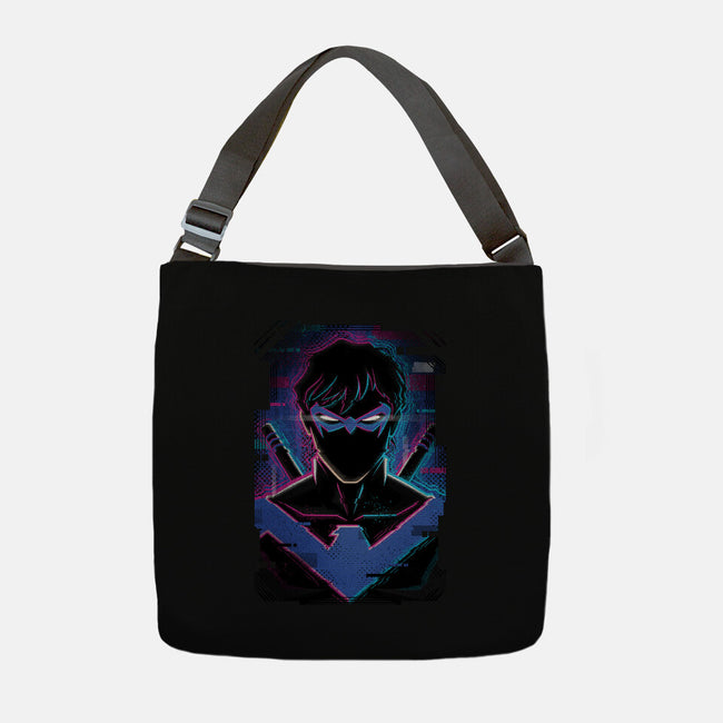 Nightwing Glitch-none adjustable tote bag-danielmorris1993