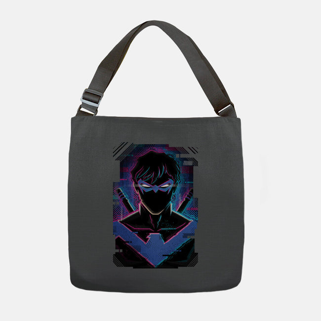 Nightwing Glitch-none adjustable tote bag-danielmorris1993