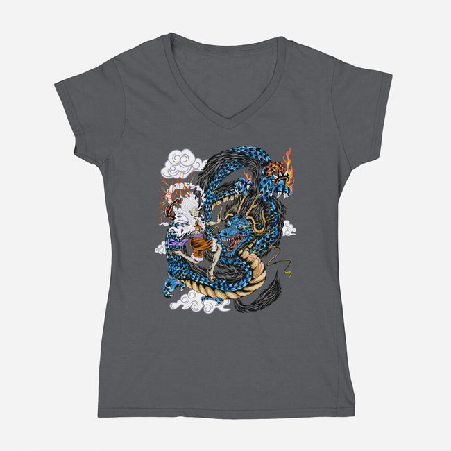 The Epic Battle-womens v-neck tee-daizzystudio