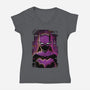 Batgirl Glitch-womens v-neck tee-danielmorris1993