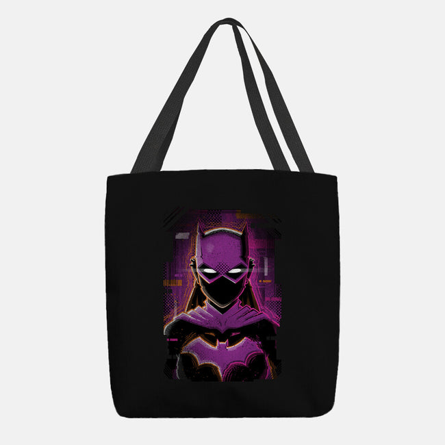 Batgirl Glitch-none basic tote bag-danielmorris1993