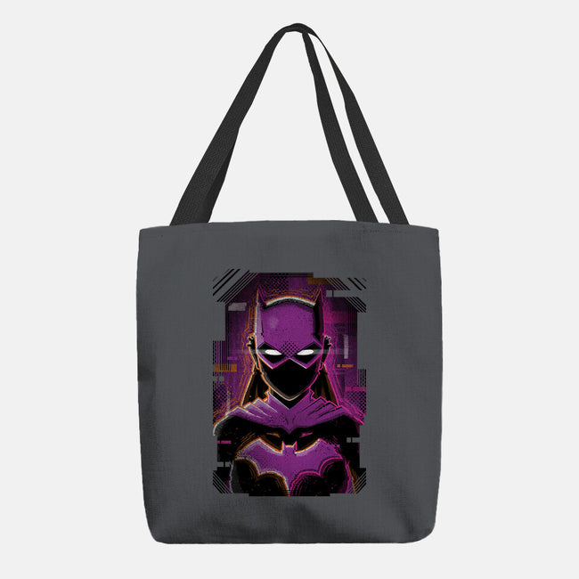 Batgirl Glitch-none basic tote bag-danielmorris1993