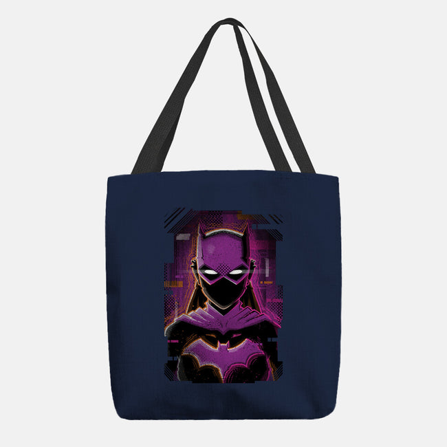 Batgirl Glitch-none basic tote bag-danielmorris1993