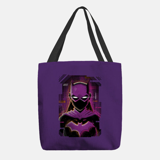 Batgirl Glitch-none basic tote bag-danielmorris1993