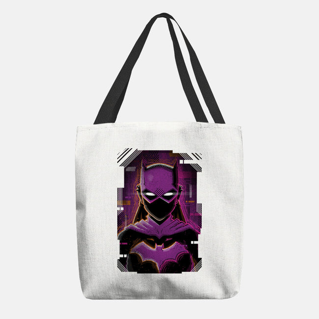 Batgirl Glitch-none basic tote bag-danielmorris1993