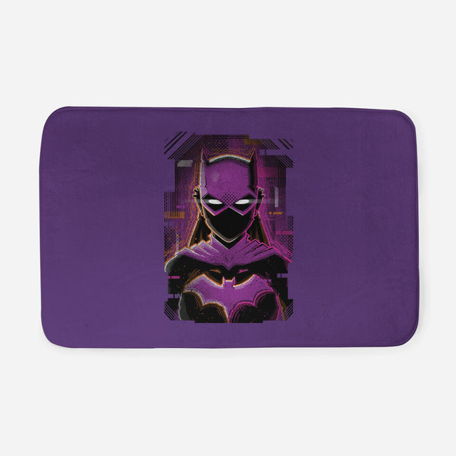 Batgirl Glitch-none memory foam bath mat-danielmorris1993