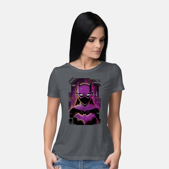 Batgirl Glitch-womens basic tee-danielmorris1993