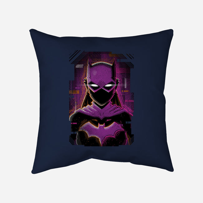 Batgirl Glitch-none removable cover throw pillow-danielmorris1993