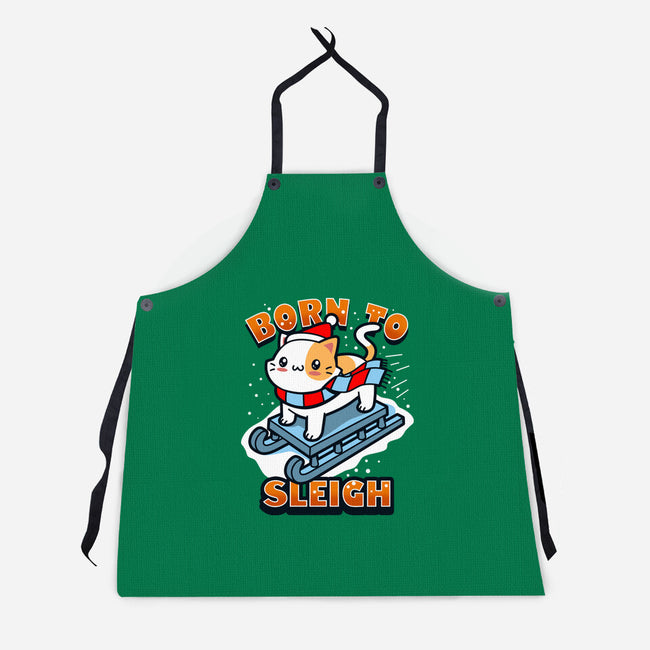 Born To Sleigh-unisex kitchen apron-Boggs Nicolas