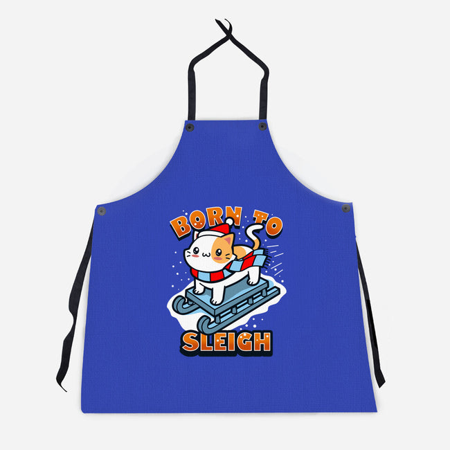 Born To Sleigh-unisex kitchen apron-Boggs Nicolas