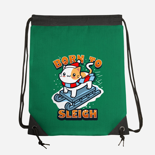 Born To Sleigh-none drawstring bag-Boggs Nicolas