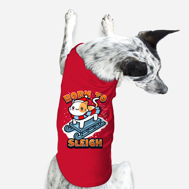 Born To Sleigh-dog basic pet tank-Boggs Nicolas