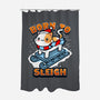 Born To Sleigh-none polyester shower curtain-Boggs Nicolas