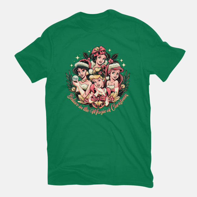 Christmas Princesses-womens basic tee-momma_gorilla