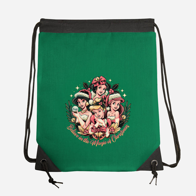 Christmas Princesses-none drawstring bag-momma_gorilla