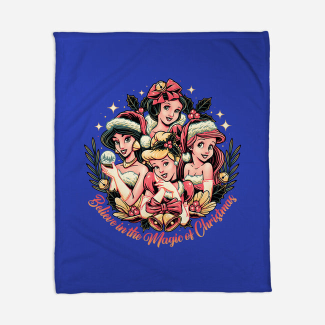 Christmas Princesses-none fleece blanket-momma_gorilla