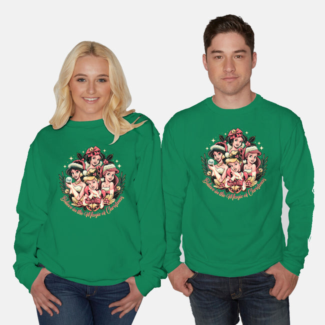 Christmas Princesses-unisex crew neck sweatshirt-momma_gorilla