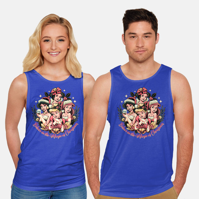 Christmas Princesses-unisex basic tank-momma_gorilla