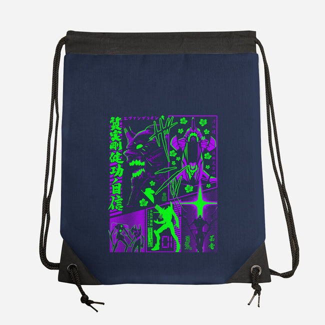 Neon Manga-none drawstring bag-albertocubatas