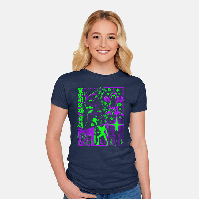 Neon Manga-womens fitted tee-albertocubatas