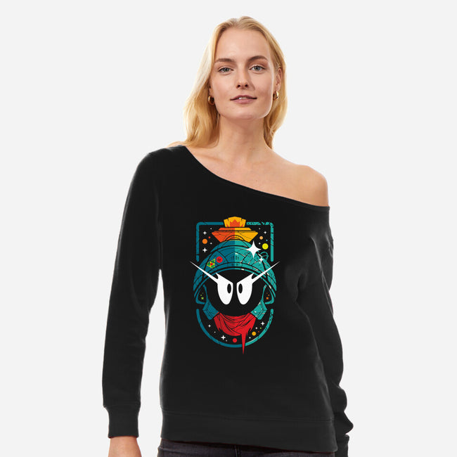 Free Mars-womens off shoulder sweatshirt-BadBox
